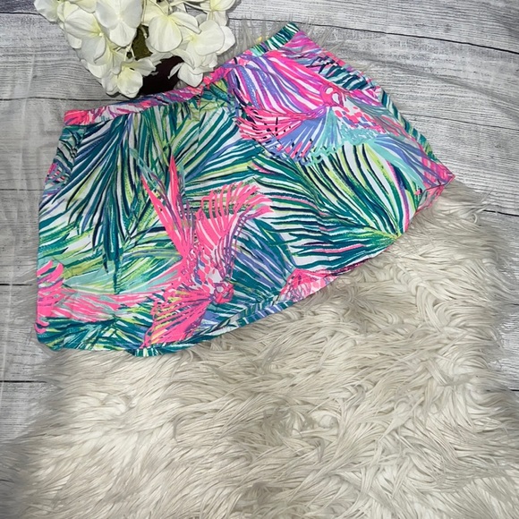 Lilly Pulitzer Other - Lilly Pulitzer Sam Skort in Scarlet McCaw Skirt w/ Shorts Palm Leaf sz XL 12-14